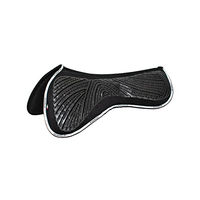 Produktbild von Acavallo Gel und Memory Foam Sattelunterlage mit Silicon Grip und 3D-Abstandsgewirke Schwarz Größe M