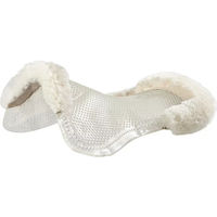 Produktbild von Acavallo Gelpad Therapeutic 1/2 Pony Dämpfer mit Lammfellrand in Transparent/Weiß