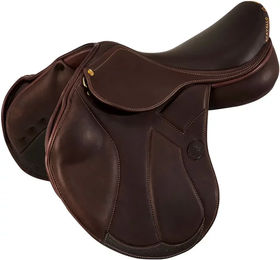 Produktbild von Acavallo Guttuso Gemischter Sattel für Pferde aus Leder in Braun 16,5 Zoll mit geflockten Paneelen