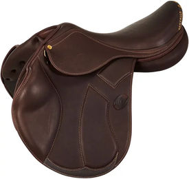 Produktbild von Acavallo Guttuso Vielseitigkeitssattel aus Leder mit Latexfeldern in Braun