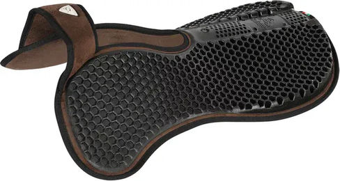 Acavallo Hexa Gel Half Pad und Back Riser für Pferde braun mit Memory Foam – Bild 1 von 6