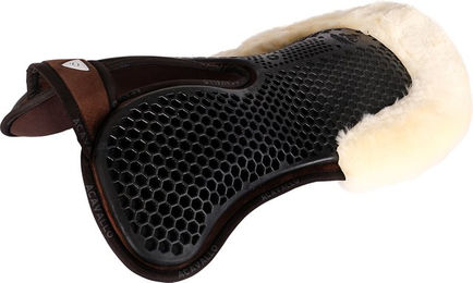 Produktbild von Acavallo Hexa Memory Lammfell Pad hinten widderistfrei mit Memory Foam in Schwarz oder Natur