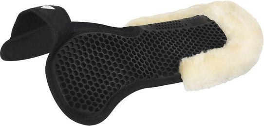 Produktbild von Acavallo Hexa Soft Micro Lammfell Sattelunterlage Schwarz widerristfrei