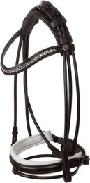 Produktbild von Acavallo Iris Stlex Reithalfter aus Leder mit anatomisch weichem Birnenstück für Ponys