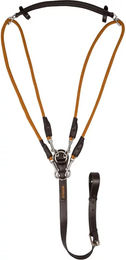 Acavallo Italian Dori Pferdehalfter aus Leder und Nylon in Braun für Vollblut – Bild 1 von 4