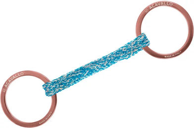 Acavallo Jumpe Alupro Gebiss für Pferde mit 2 Ringen in Rosa 13,5 cm – Bild 1 von 2