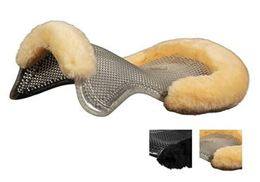 Acavallo Just Gel Sattelpad mit Lammfell Schwarz Größe L – Bild 1 von 6