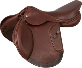 Produktbild von Acavallo KC Race 1.6 Springsattel für Pferde aus Leder in Braun 17 Zoll