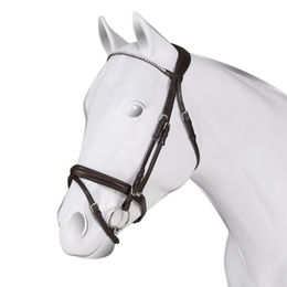 Produktbild von Acavallo Kopfteil aus Leder in Cognac Braun für Warmblut Pferde