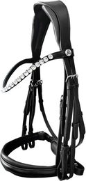 Acavallo Leather Sublime Mookaite Trense aus Leder in Schwarz – Bild 1 von 1