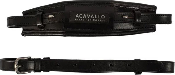 Acavallo Leder-Nasenriemen für Hackamore Schwarz – Bild 1 von 4