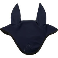 Produktbild von Acavallo Lycra Fliegenhaube für Pferde mit Silikon Logo in Blau