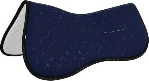 Acavallo Lycra Half Pad mit Memory Foam und Bambusfaser Unterlage Blau Größe M – Bild 1 von 2