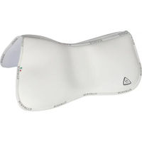 Produktbild von Acavallo Memory Foam Half Pad Anatomisches Sattelpad aus hypoallergenem Memory-Schaum Weiß Größe L