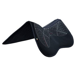 Acavallo Memory Foam Half Pad Sattelunterlage für Pferde mit Grip in Blau/Silber Größe L – Bild 1 von 3