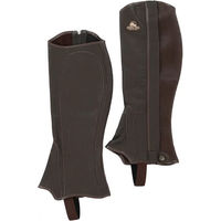 Produktbild von Acavallo Mini-Chaps aus glattem Leder in Braun
