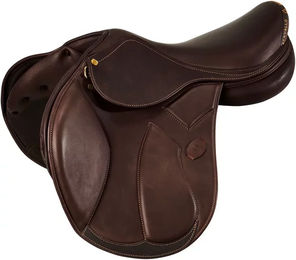 Acavallo Modigliani Springstuhl für Pferde aus Leder mit Latex-Panels in Braun – Bild 1 von 1