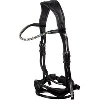 Produktbild von Acavallo Moulin Rouge Anatomische Reittrense aus Leder in Schwarz für Vollblut