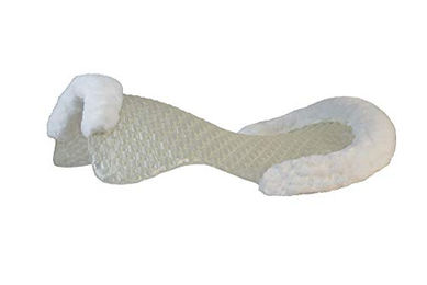 Acavallo NS-S Respira Pferdetrense mit Lammfellrand in Transparent/Weiß – Bild 1 von 2