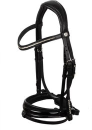 Produktbild von Acavallo Olympia Trense aus Leder in Schwarz Größe M