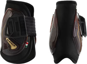 Acavallo Opera Gamaschen aus Neopren für Vollblut in Schwarz Braun Gold – Bild 1 von 7