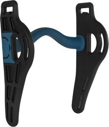 Acavallo Pelham Sensitive Gebiss für Pferde aus Kunststoff in Schwarz/Blau 145 mm – Bild 1 von 5