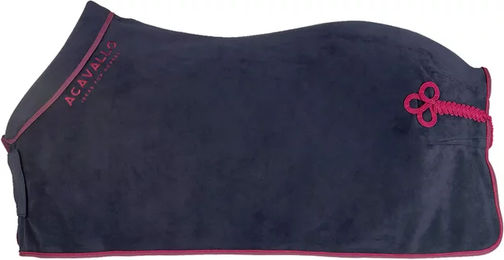 Produktbild von Acavallo Pferdedecke aus Fleece mit weichem gepolstertem Kragen in Blau 135
