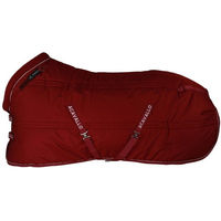 Produktbild von Acavallo Pferdedecke Stable Rug 600D Ripstop mit 500g Füllung und Fleece-Halsumfang in Bordeaux Rot Größe 145 - 500 g