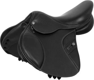 Produktbild von Acavallo Pferdesattel KC Race 2.4 Con Arcione Professional aus Leder Schwarz 16,5 Zoll