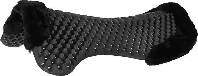 Acavallo Piuma Air-Release Double Riser Pad Sattelunterlage aus Eco-Wool in Schwarz One Size – Bild 1 von 2