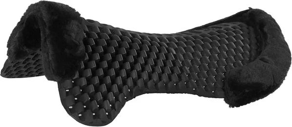 Acavallo Piuma Air-Release Sattelpad mit Front Riser aus Eco-Wolle in Schwarz – Bild 1 von 4