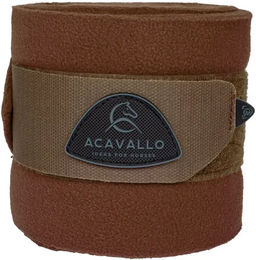 Produktbild von Acavallo Polobänder für Pferde aus Fleece in Braun (2er Pack)