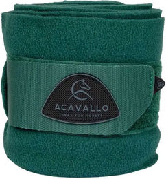 Produktbild von Acavallo Polobänder Gamaschen aus Fleece in Grün (2er Pack)
