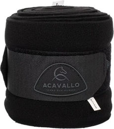 Produktbild von Acavallo Polobänder Gamaschen aus Fleece Schwarz 2er Pack für Pferde
