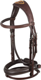 Acavallo Primavera Kombinierte Ledertrense mit Nasenriemen aus Kalbsleder anatomisch schwedisch – Bild 1 von 3
