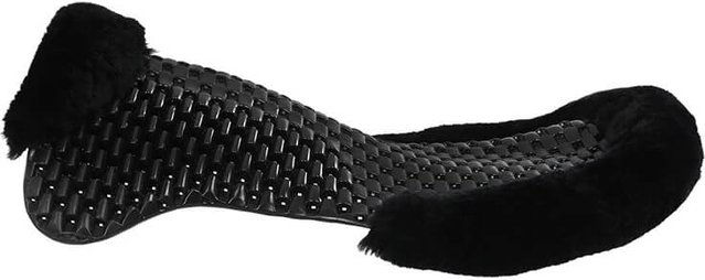 Acavallo Respira Air Release Soft Gel Pad mit Lammfell für Pferde Schwarz – Bild 1 von 5