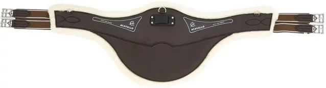 Acavallo Sattelgurt aus synthetischem Schaffell in Braun – Bild 1 von 1