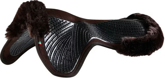 Acavallo Sattelunterlage aus Wildleder mit Gel-Einlage Braun Größe L – Bild 1 von 2