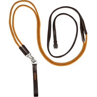Produktbild von Acavallo Schlaufzügel mit Leder und Nylon-Rundleine in Braun