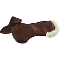 Produktbild von Acavallo Schondecke mit freier Tasche und erhöhtem Rückenteil aus Ecowool Piuma Wolle und Federn in Braun Natur - 1 Stk.