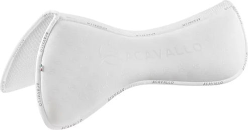 Produktbild von Acavallo Spine Free CC Sattelunterlage aus Silikon, Lycra und Memory Foam mit Bambusfaser für Pferde Größe L Weiß