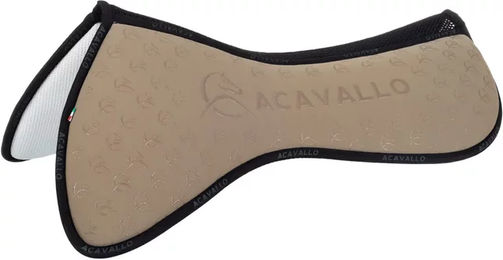 Acavallo Spine Free Half Pad aus Lycra und Memory Foam mit Bambusfaser und Silicon Grip für Pferde in Beige/Sand/Black Grösse M – Bild 1 von 2