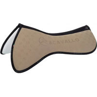 Produktbild von Acavallo Spine Free Half Pad aus Lycra und Memory Foam mit Bambusfaser und Silicon Grip für Pferde in Beige/Sand/Black Grösse M