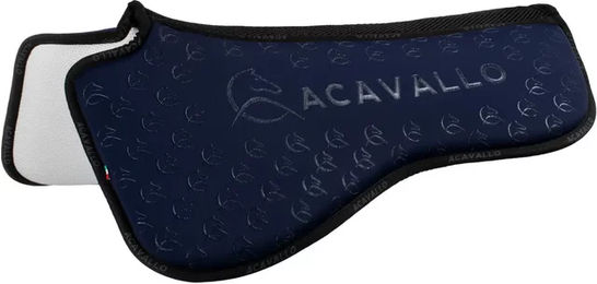 Acavallo Spine Free Lycra Memory Foam Half Pad Dressage mit Silicon Grip in Blau – Bild 1 von 4