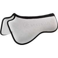 Produktbild von Acavallo Spine Free Lycra Memory Foam Half Pad Dressage mit Silicon Grip in Weiß/Schwarz