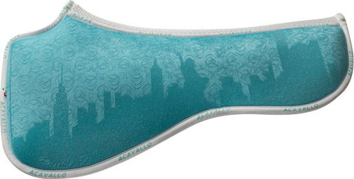 Acavallo Spine Free Lycra & Memory Foam Half Pad Dressage mit Silikon Grip für Pferde in Blau oder Türkis – Bild 1 von 3