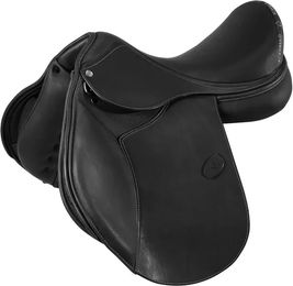 Produktbild von Acavallo Springreitsattel mit Memory Foam Auflagen in Schwarz