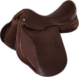 Produktbild von Acavallo Springreitsattel mit Memory Foam Polsterung in Braun 17 Zoll