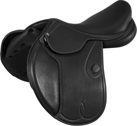 Produktbild von Acavallo Springsattel für Pferde mit Latex Panels Schwarz 18 Zoll
