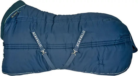 Acavallo Stalldecke für Pferde 600D Ripstop mit 500g Füllung in Marineblau Größe 140 - 500 g – Bild 1 von 4